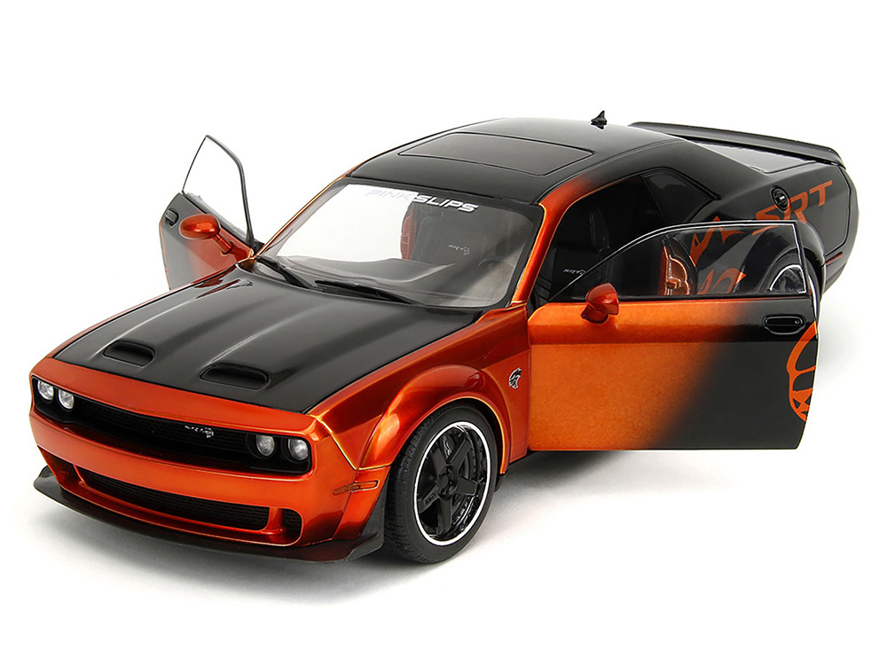 Dodge Challenger SRT Hellcat Orange Metallic and Black 