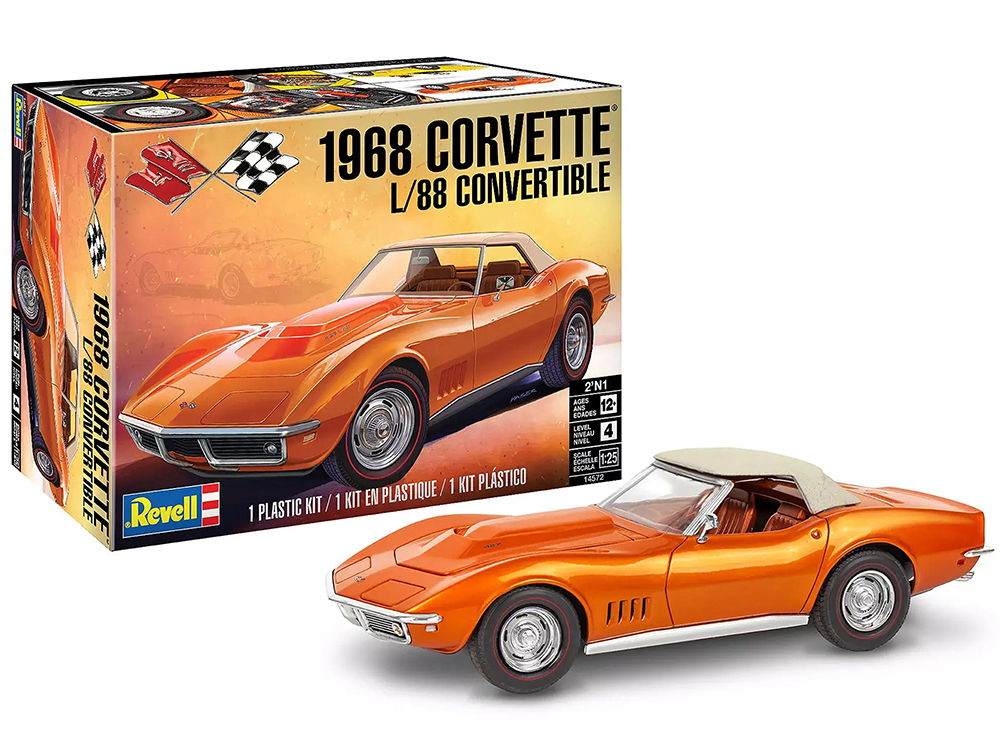 Level 4 Model Kit 1968 Chevrolet Corvette L/88 Convertible 2-in-1
