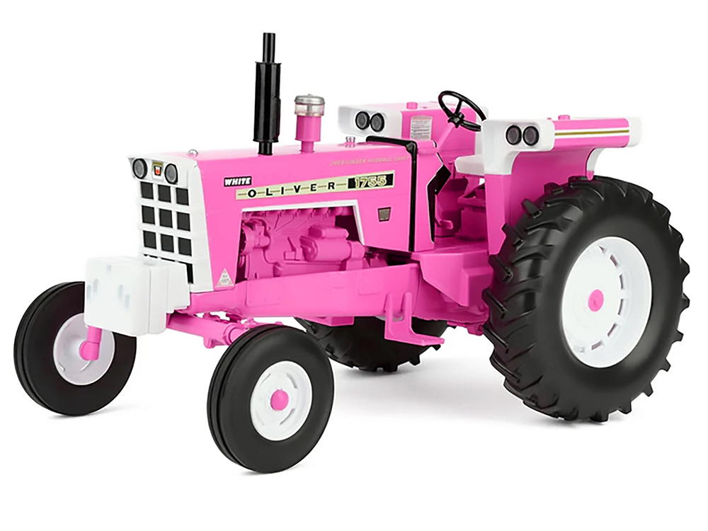 Oliver 1755 Open Station Wide Front Tractor Pink 