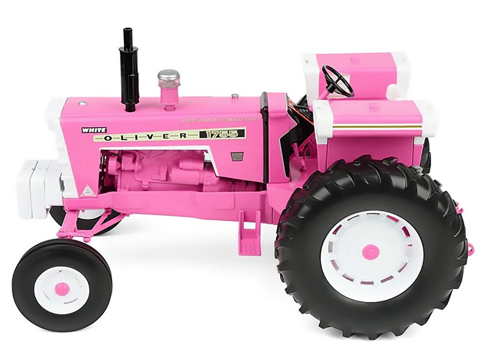 Oliver 1755 Open Station Wide Front Tractor Pink 