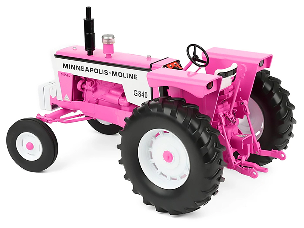 Minneapolis Moline G840 Open Station Wide Front Tractor Hot Pink