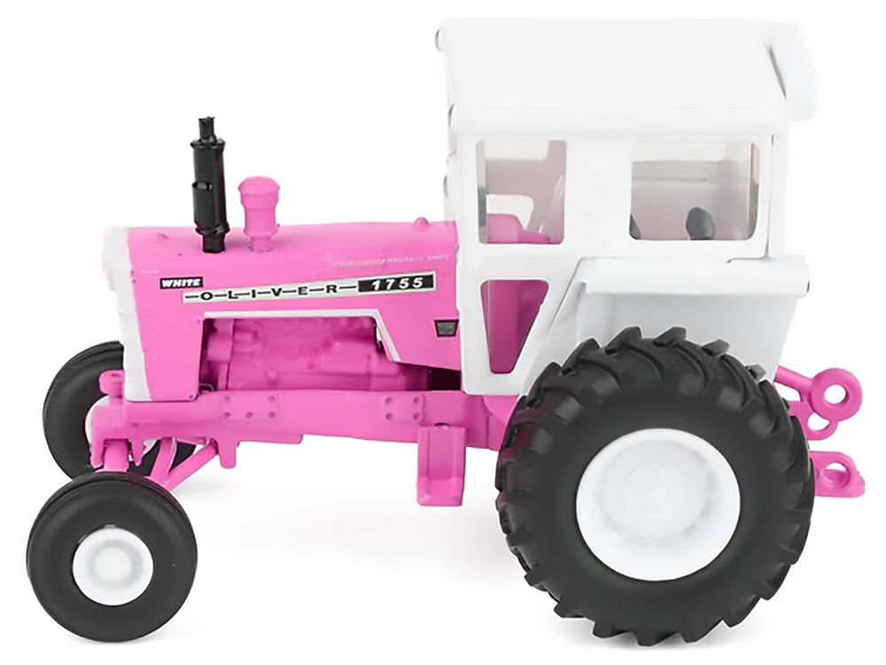オーローズ Oliver 1755 Wide Front Tractor with Cab Hot Pink and White 1/64