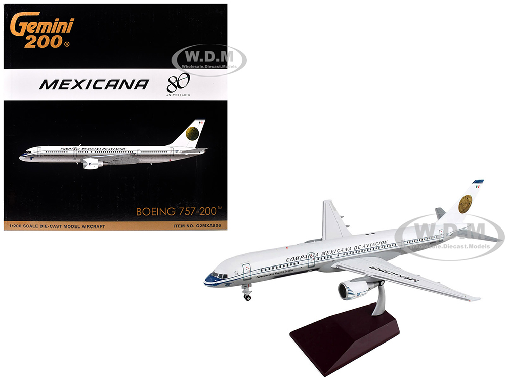 Gemini 1/200 B757-200 Mexicana 80周年記念 Boeing 757-200 Commercial Aircraft 
