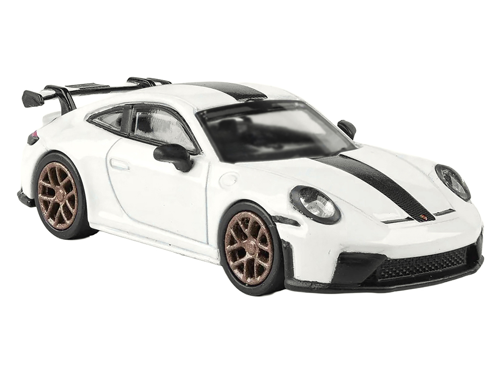 2025 Porsche 911 GT3 (992.2) Grand Prix White with Carbon Stripe 1