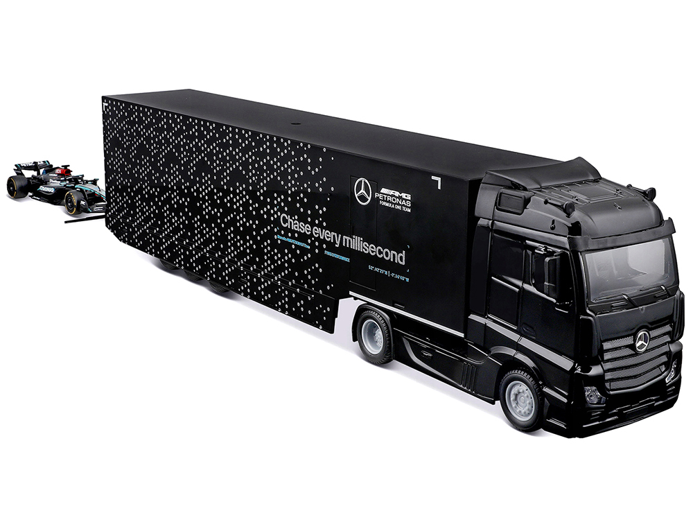 Mercedes-Benz Actros Gigaspace Car Transporter Black and Mercedes