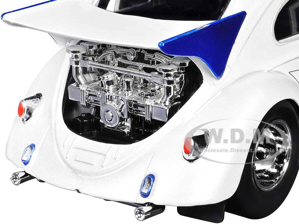 1959 Volkswagen Drag Beetle White with Graphics and R2-D2 Figure