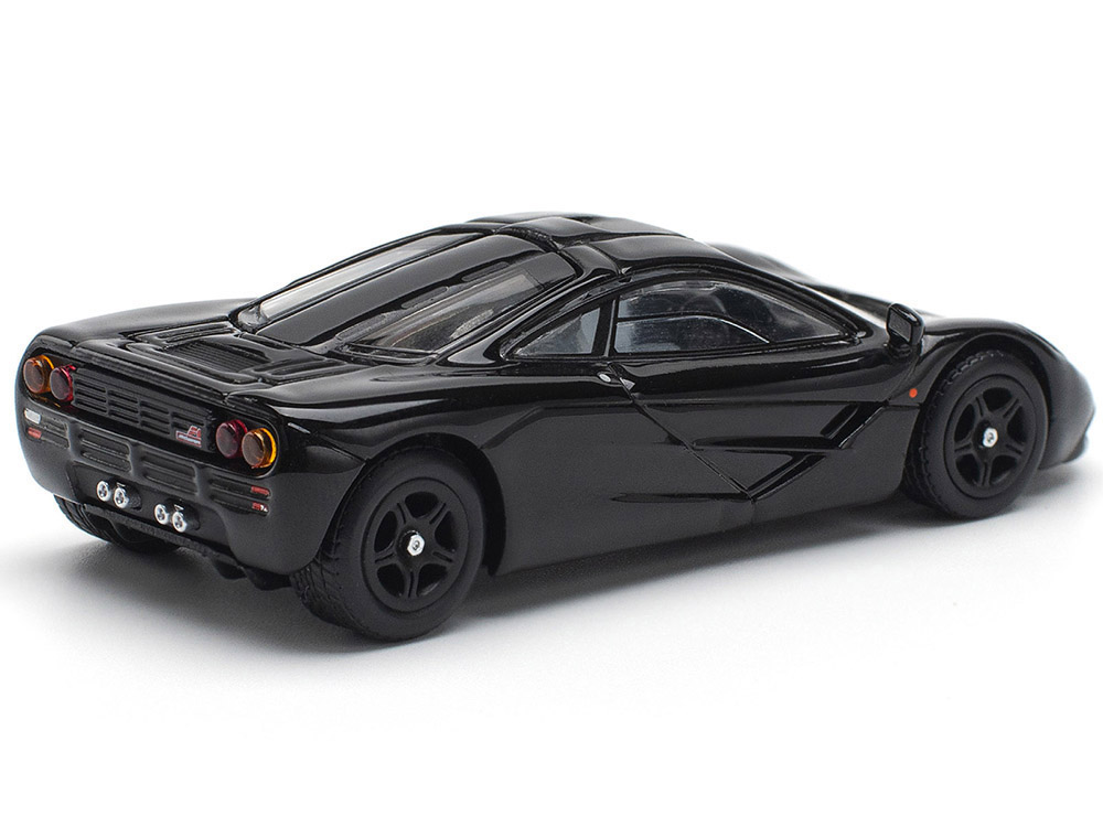 McLaren F1 Jet Black 1/64 Diecast Model Car by Pop Race
