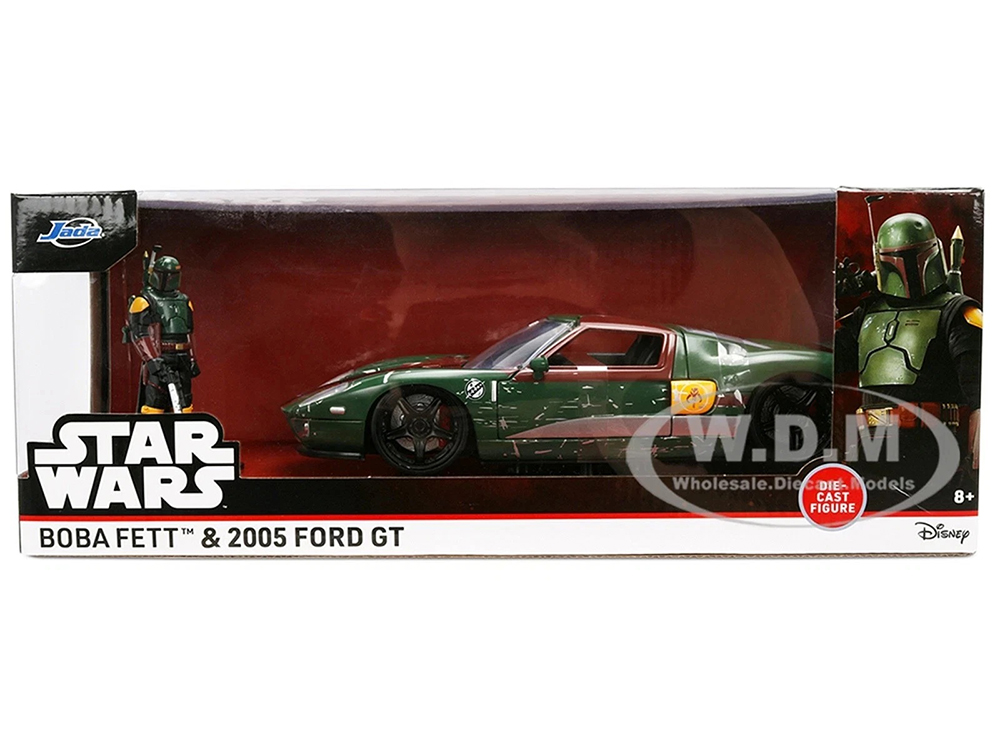 2005 Ford GT Green (Weathered) with Graphics and Boba Fett Figure