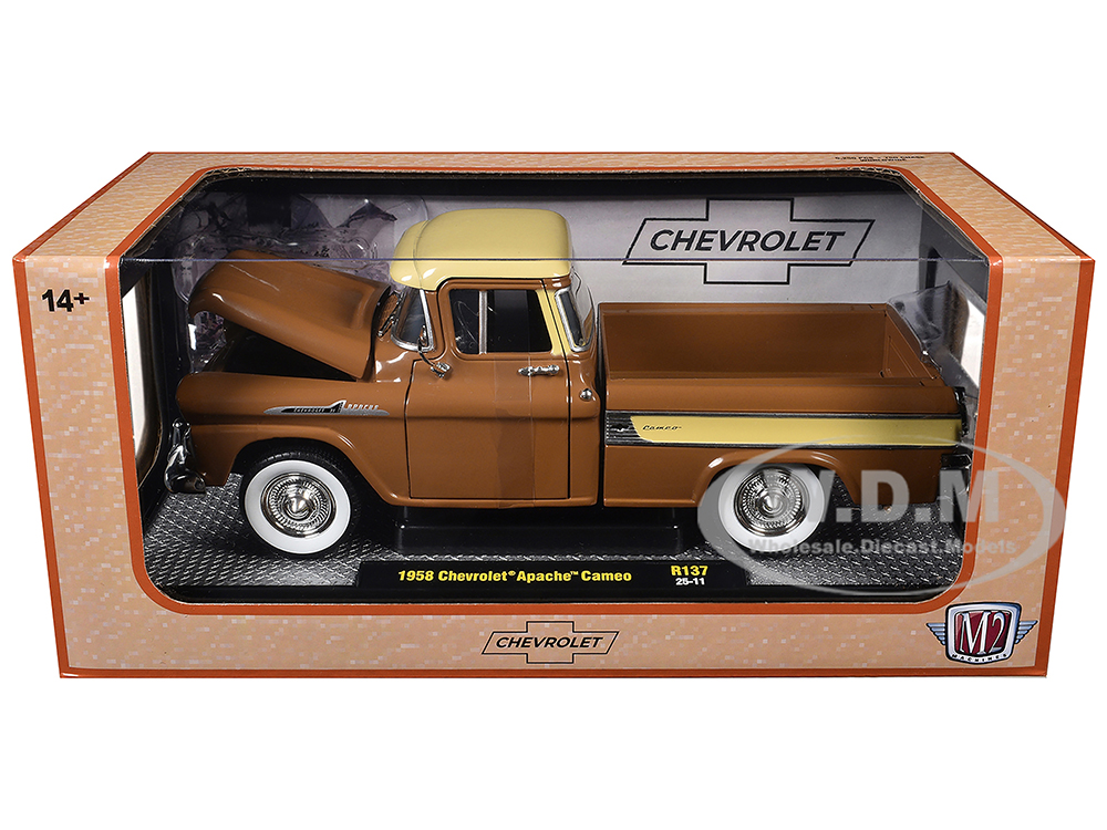 1958 Chevrolet Apache Cameo Pickup Truck Brown with Beige Top