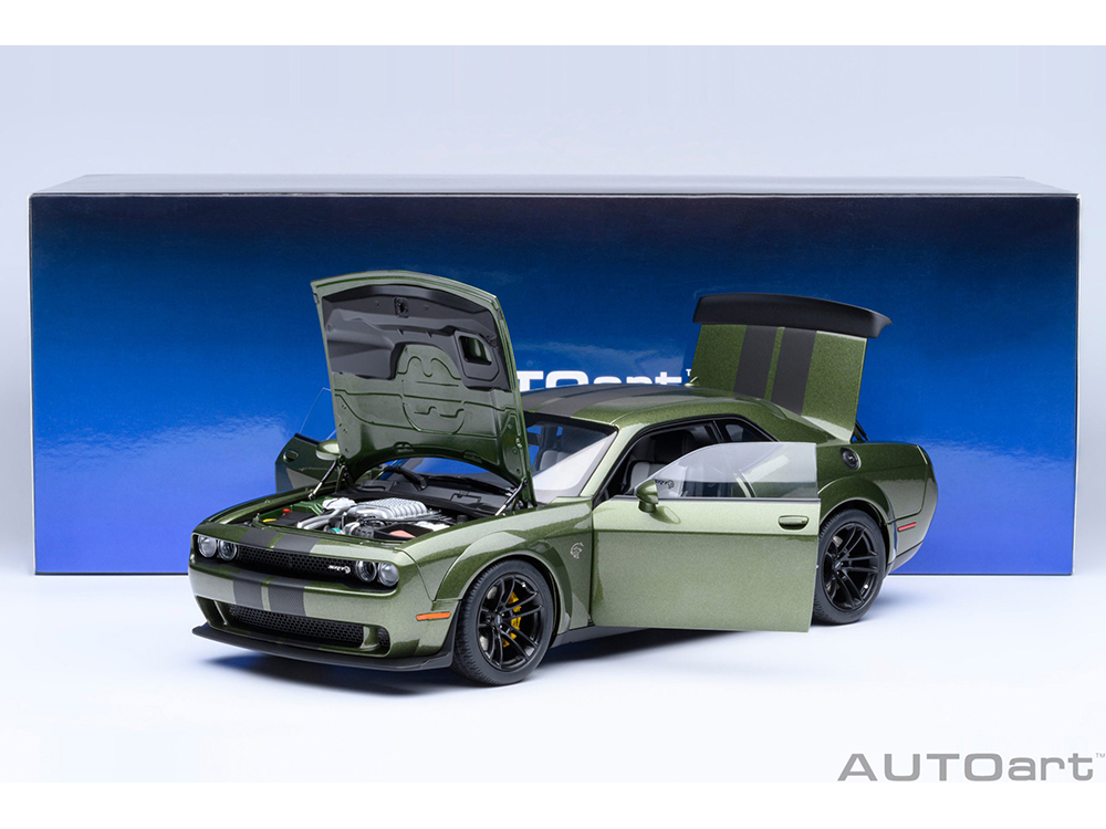 2022 Dodge Challenger SRT Jailbreak F8 Green with Carbon Stripes 1