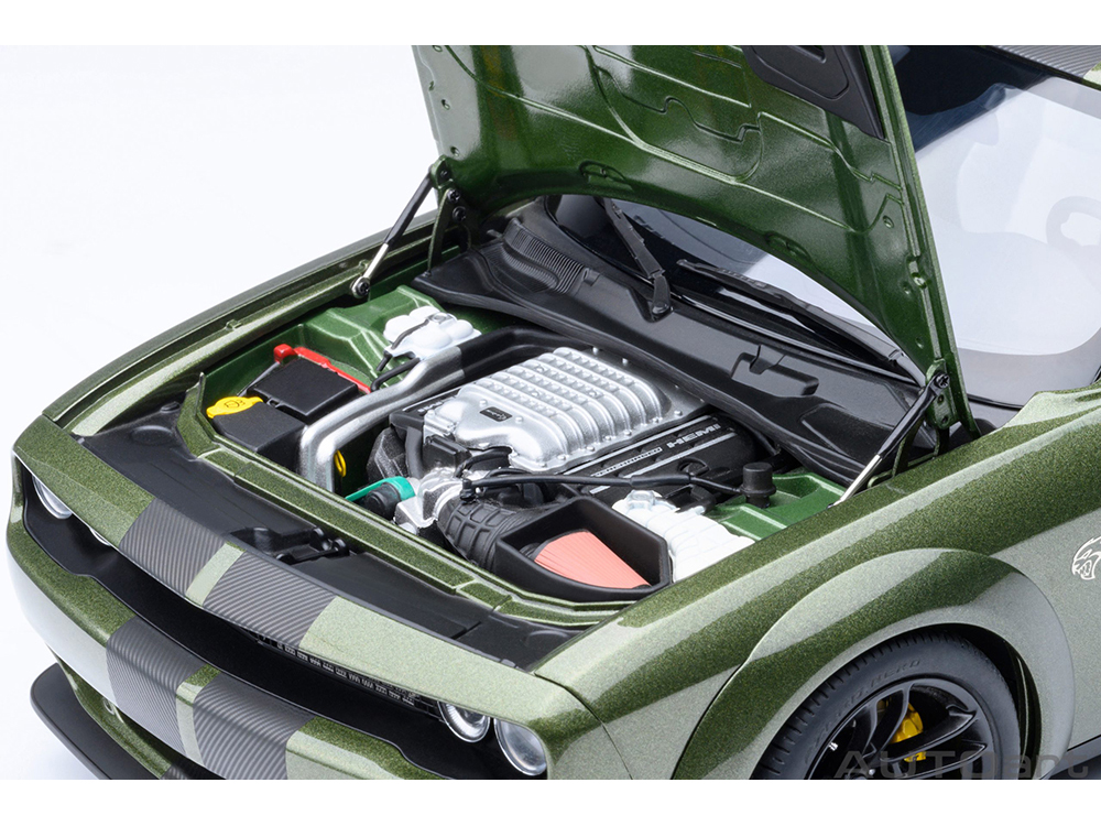 2022 Dodge Challenger SRT Jailbreak F8 Green with Carbon Stripes 1