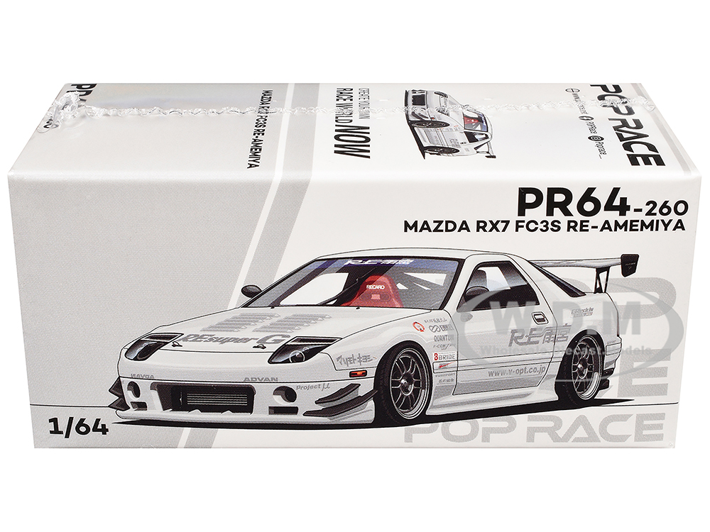 Mazda RX7 (FC3S) RE Amemiya RHD (Right Hand Drive) White 1/64