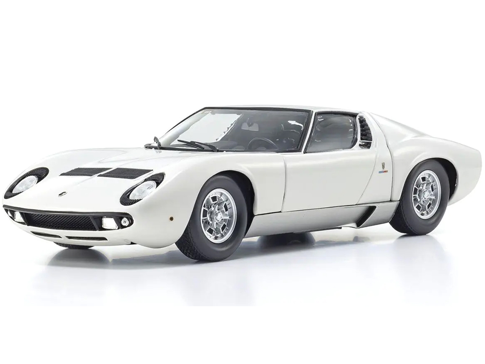 Lamborghini Miura P 400 White 1/18 Diecast Model Car by Kyosho