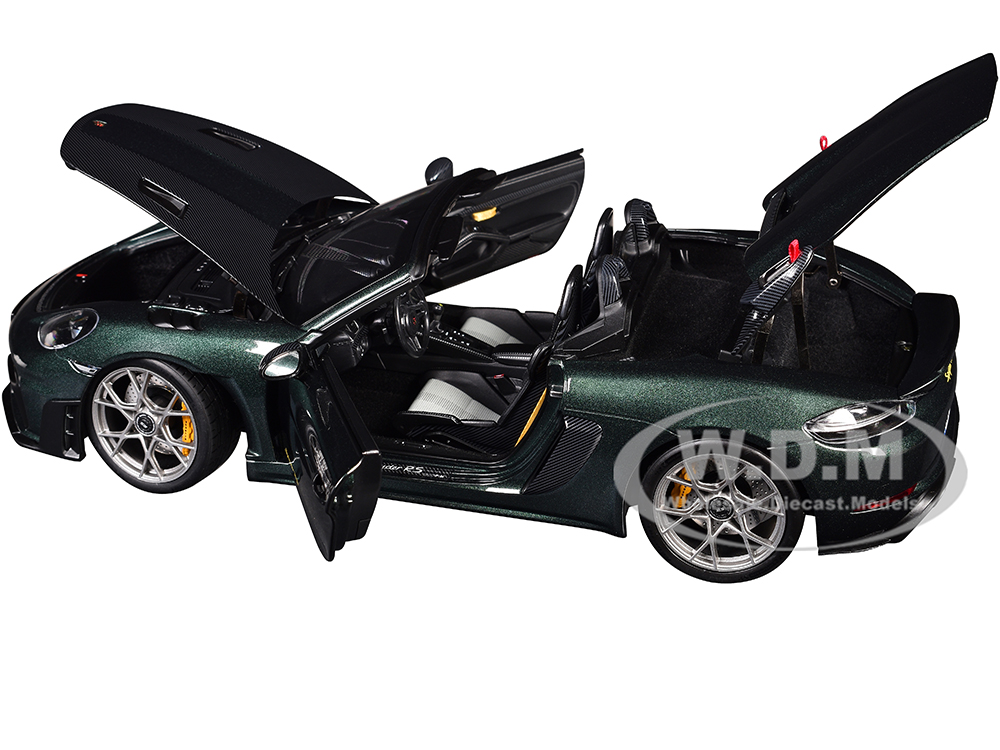 Porsche RS Spyder 1/18 ブラックカーボン 2023 Porsche 718 Spyder RS Weissach Pack Forest Green Metallic
