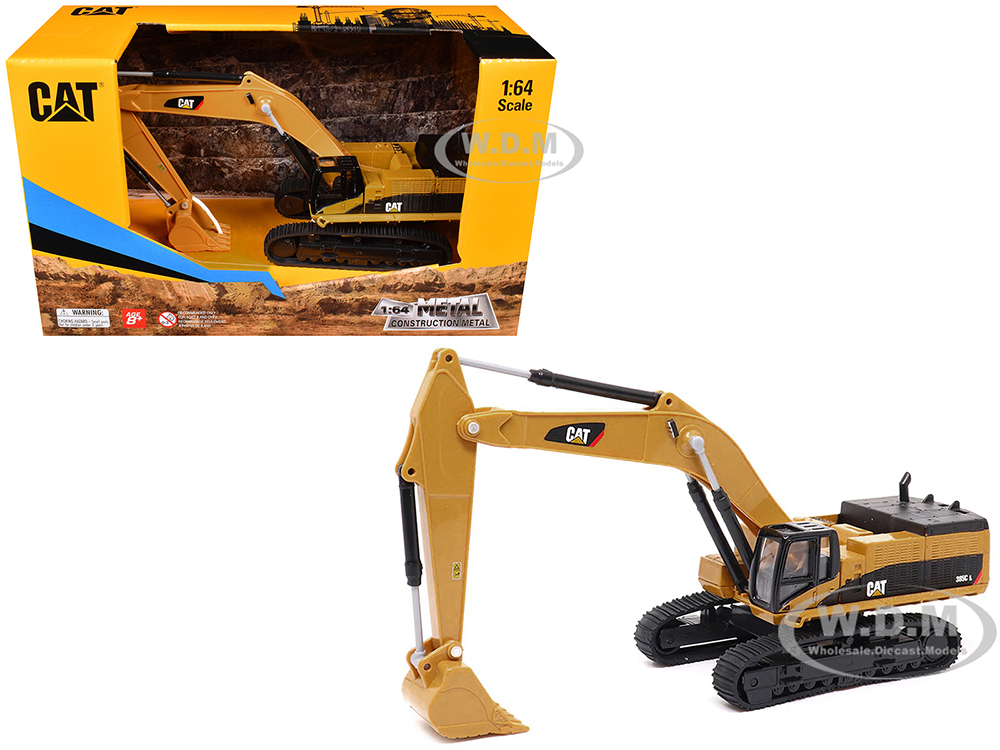 CAT Caterpillar 385C L Hydraulic Excavator Yellow 1/64 Diecast