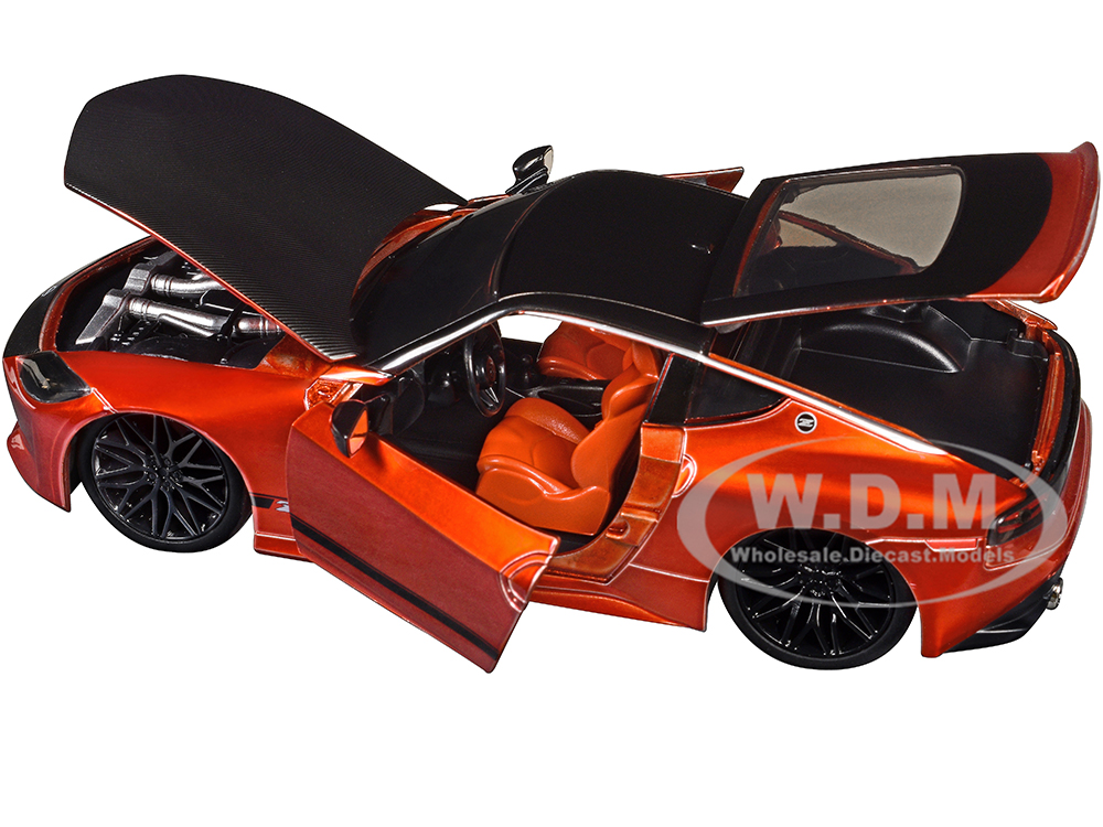 2023 Nissan Z Orange Metallic with Carbon Hood and Black Top 