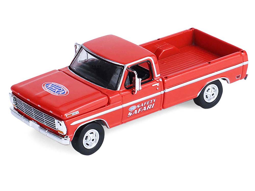 1969 Ford F-250 Pickup Truck Red and 1969 Chevrolet Camaro Z28