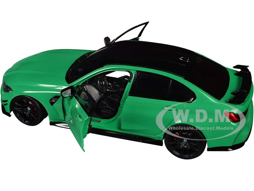 2024 BMW M3 Competition Signal Green with Carbon Top 1/18 Diecast