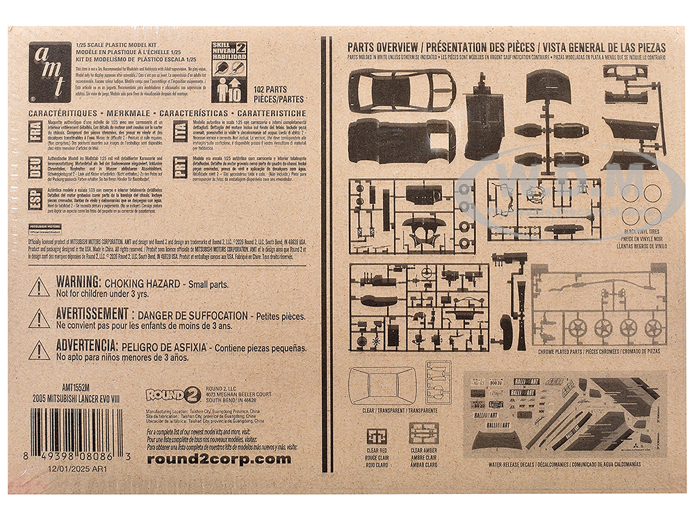 Skill 2 Model Kit 1995 Mitsubishi Lancer Evolution VIII 1/25 Scale