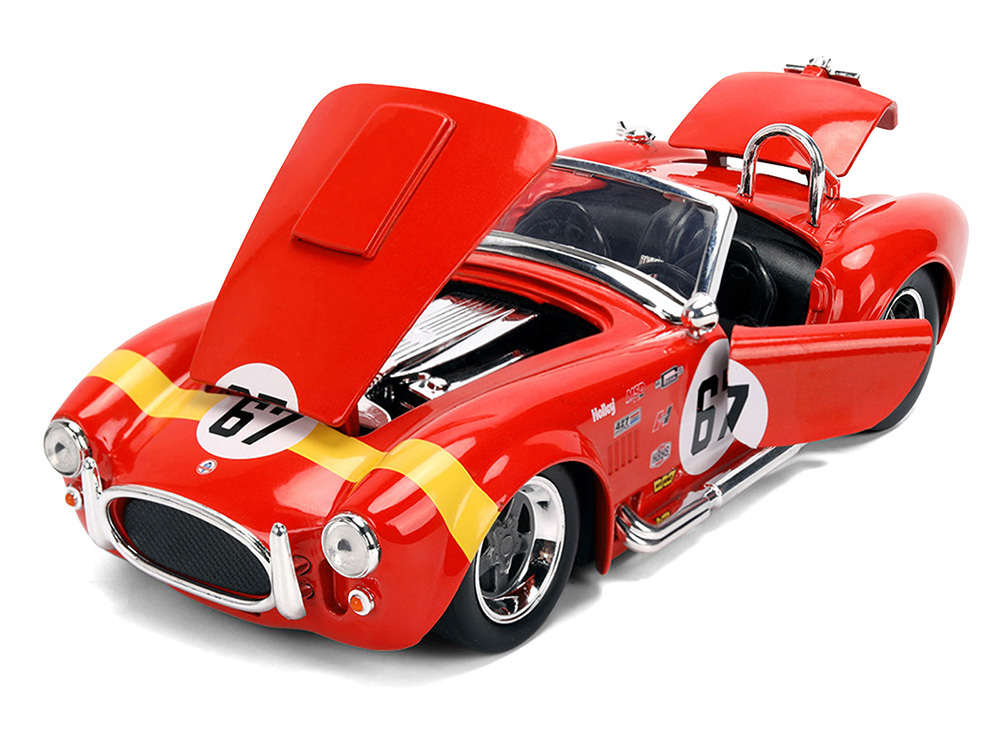 1965 Shelby Cobra 427 S/C #67 Red with Yellow Stripe 