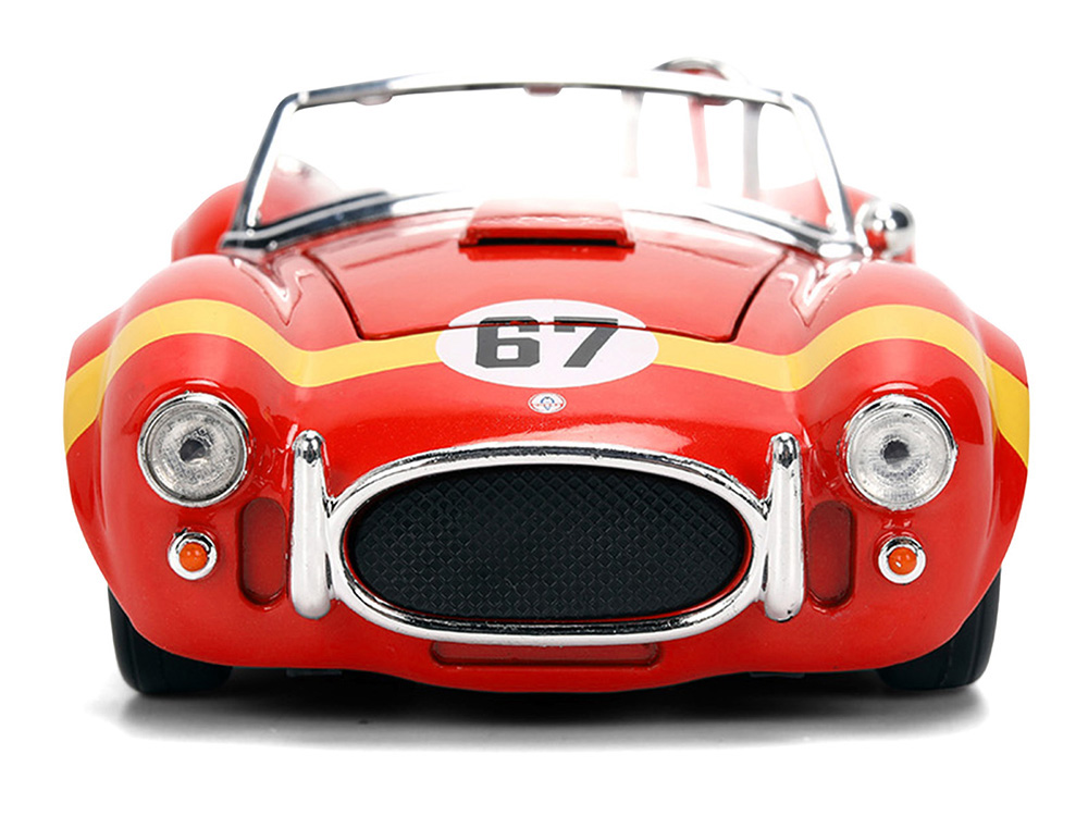 1965 Shelby Cobra 427 S/C #67 Red with Yellow Stripe 