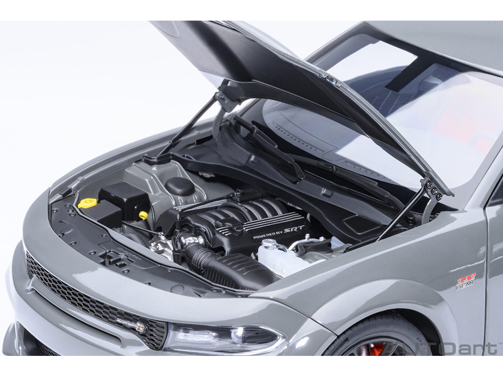 Dodge Charger Scat Pack Widebody Destroyer Gray 1/18 Model Car by