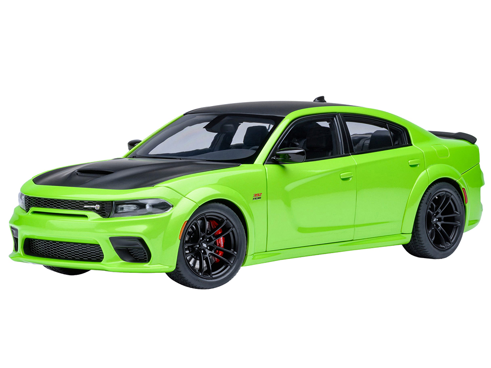 ミニカー Dodge Charger Dodge Charger Scat Pack Widebody Sublime Green with Matt Black