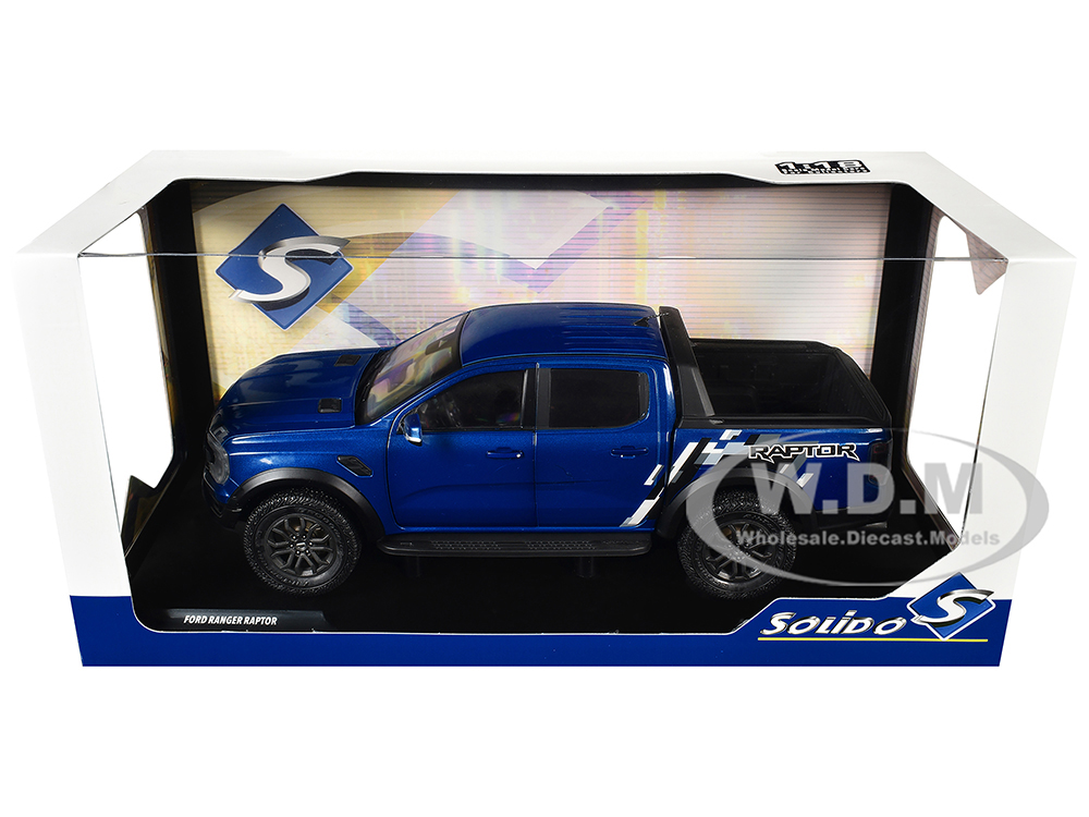 2024 Ford Ranger Raptor Pickup Truck Blue Lightning Metallic 1/18