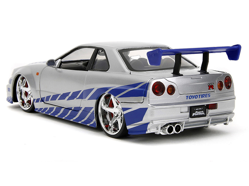 Brian's Nissan Skyline GT-R (R34) Silver Metallic with Blue