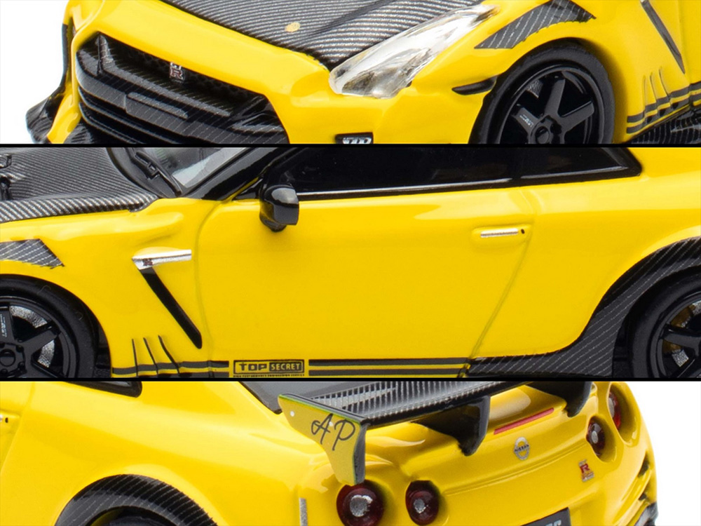 Nissan GT-R (R35) RHD (Right Hand Drive) Yellow with Carbon Hood