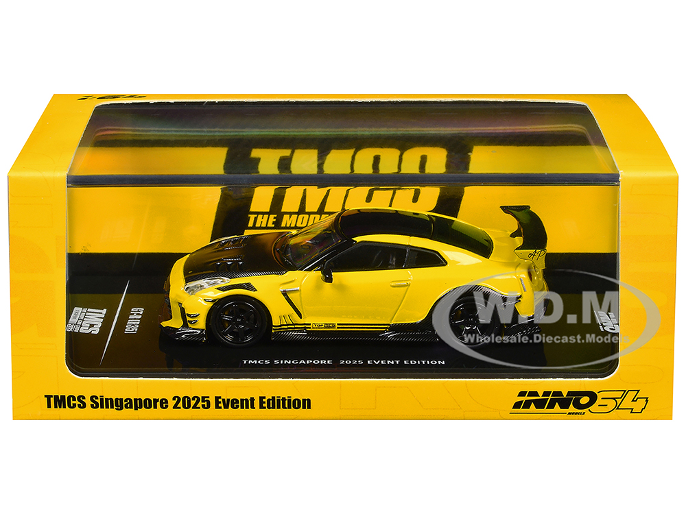 Nissan GT-R (R35) RHD (Right Hand Drive) Yellow with Carbon Hood