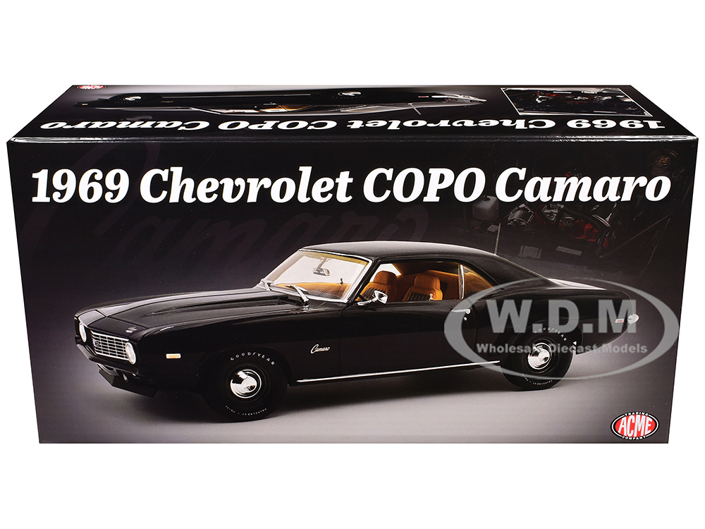 1969 Chevrolet COPO Camaro Tuxedo Black with Yellow Interior