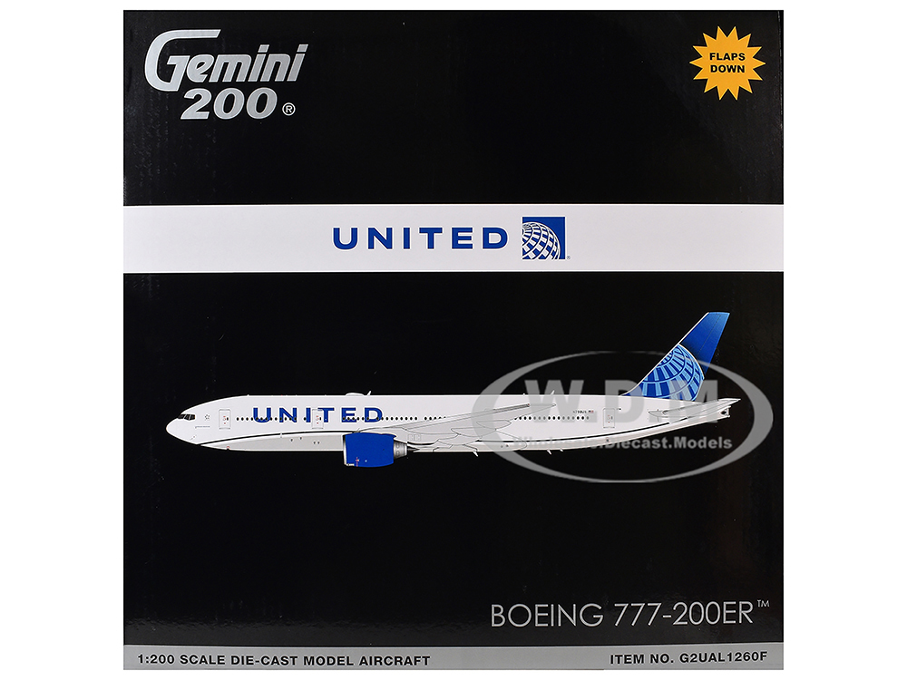Boeing 777-200ER Commercial Aircraft with Flaps Down 