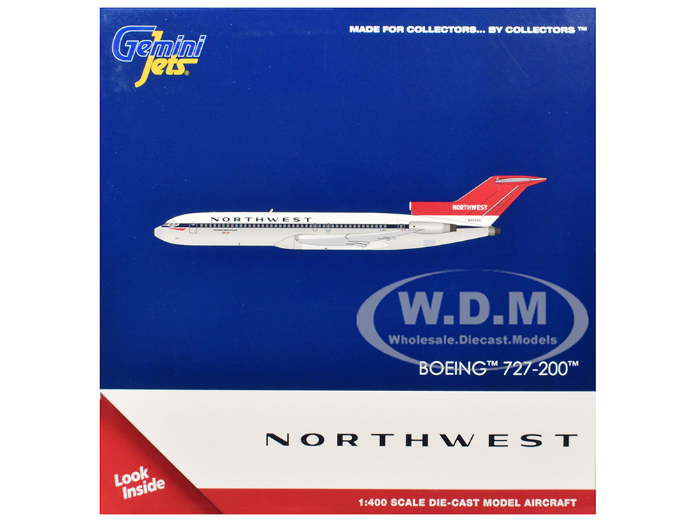 航空機・ヘリコプター Gemini 200 Northwest Airlines B727-200 Boeing 727-200 Commercial Aircraft 