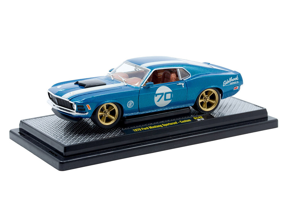 1970 Ford Mustang Sportsroof #70 Blue Metallic with White Stripes