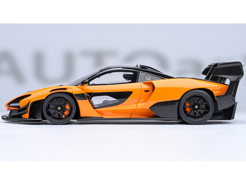 McLaren Senna GTR Orange with Black Top 1/18 Model Car by Autoart