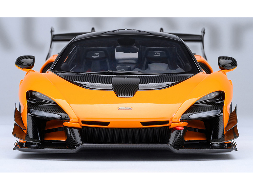 McLaren Senna GTR Orange with Black Top 1/18 Model Car by Autoart