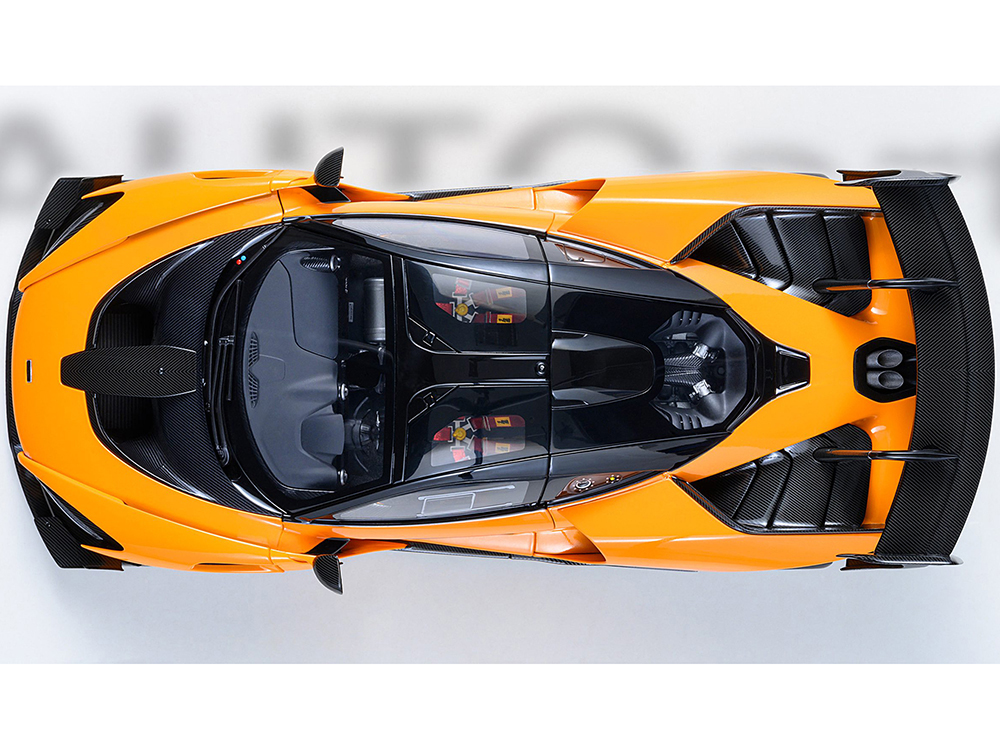 McLaren Senna GTR Orange with Black Top 1/18 Model Car by Autoart