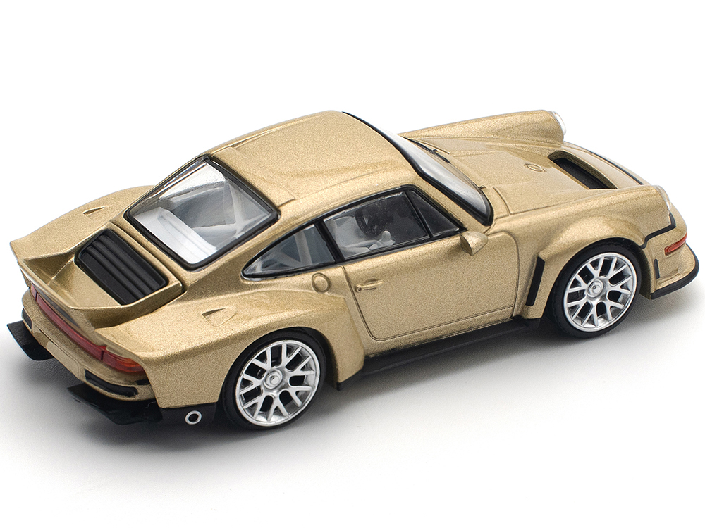 Singer DLS Turbo Gold Metallic 1/64 Diecast Model Car by Pop Race