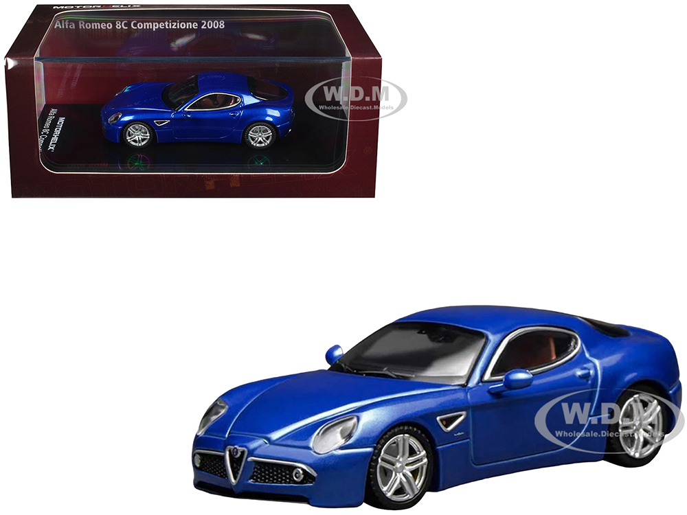 2008 Alfa Romeo 8C Competizione Blue Metallic 1/64 Diecast Model