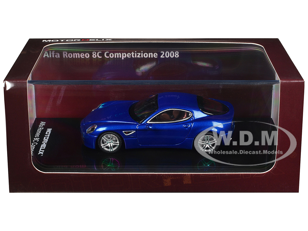 2008 Alfa Romeo 8C Competizione Blue Metallic 1/64 Diecast Model