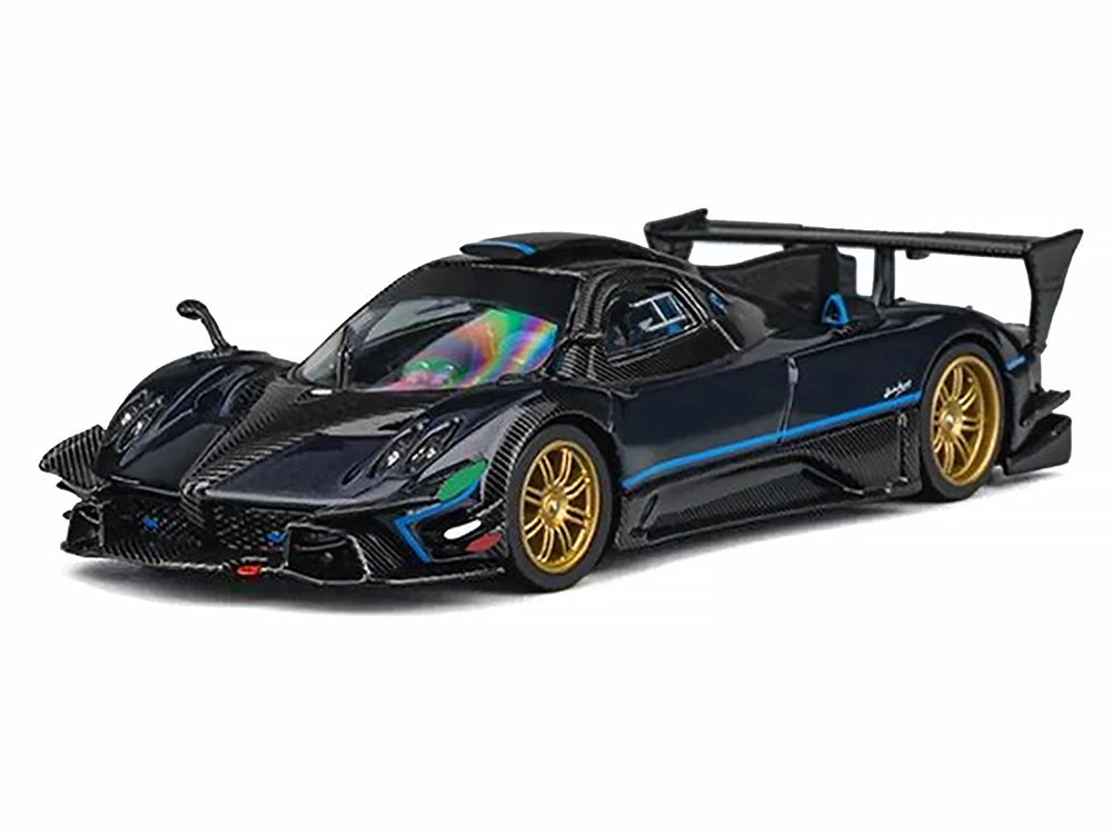 ミニカー Pagani Zonda Revolucion Pagani Zonda Revolucion Dark Blue Metallic and Carbon with Extra
