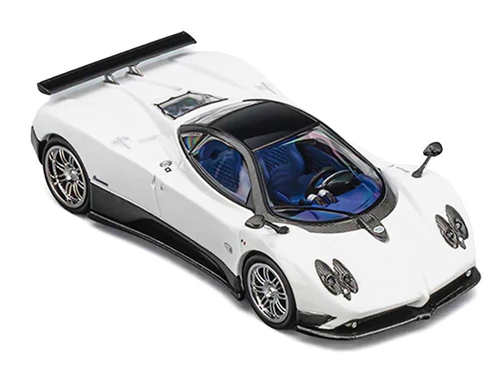Pagani Zonda F Pearl White with Black Top 1/64 Diecast Model Car