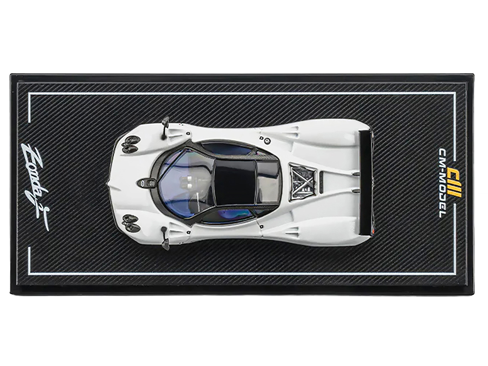 Pagani Zonda F Pearl White with Black Top 1/64 Diecast Model Car
