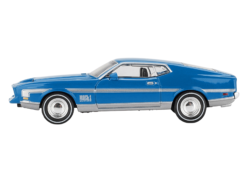 Ford Mustang Mach 1 Grabber Blue with Silver Stripes Limited