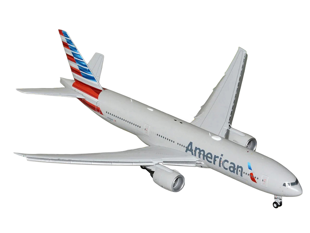 Boeing 777-200ER Commercial Aircraft with Flaps Down 