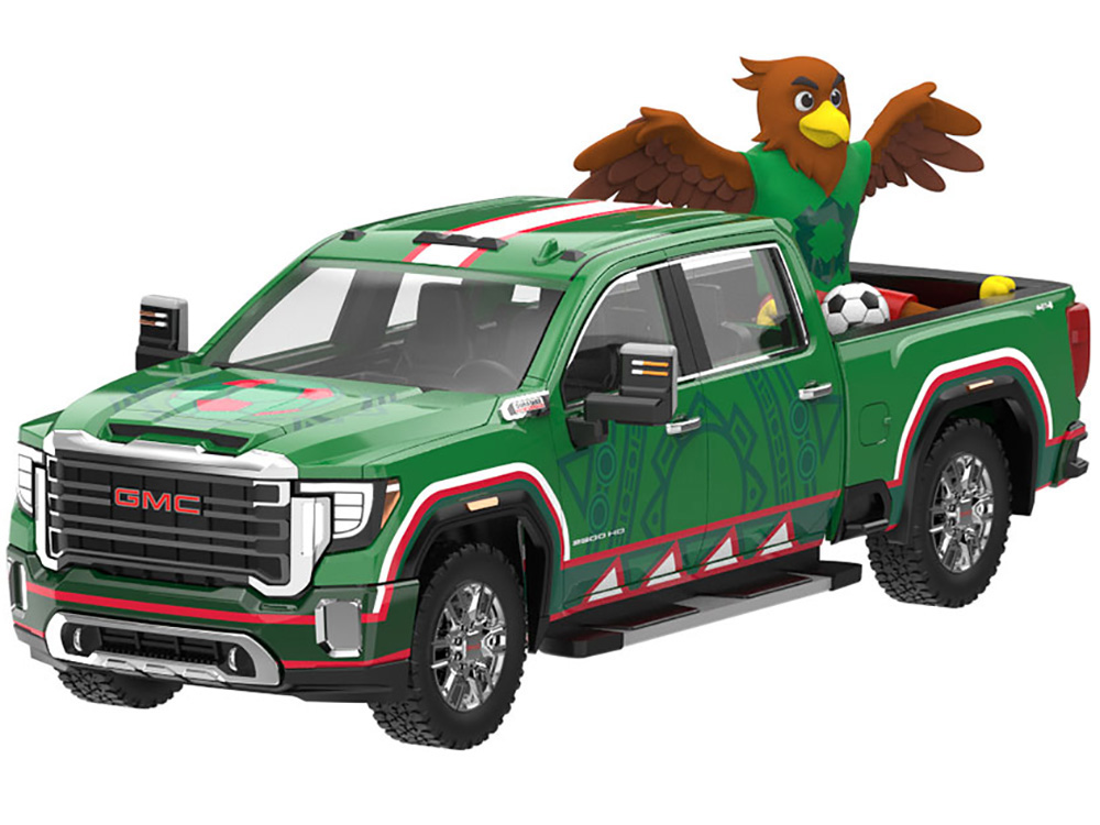 2022 GMC Sierra 3500 HD Pickup Truck Green with Mexican Soccer