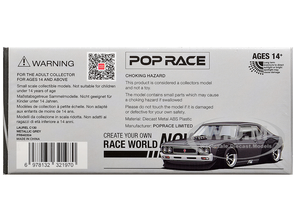 Datsun Laurel C130 RHD (Right Hand Drive) Gray Metallic 1/64