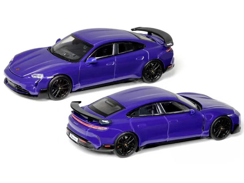 Porsche Taycan Turbo GT Purple 1/64 Diecast Model Car by Trends Hobby