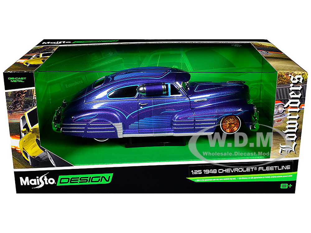 1948 Chevrolet Fleetline Lowrider Blue Metallic with Graphics
